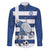 Greece Football Family Matching Short Sleeve Bodycon Dress and Hawaiian Shirt Dolphin Mascot Grunge Style - Wonder Print Shop