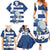 Greece Football Family Matching Summer Maxi Dress and Hawaiian Shirt Dolphin Mascot Grunge Style - Wonder Print Shop