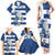 Greece Football Family Matching Tank Maxi Dress and Hawaiian Shirt Dolphin Mascot Grunge Style - Wonder Print Shop