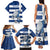 Greece Football Family Matching Tank Maxi Dress and Hawaiian Shirt Dolphin Mascot Grunge Style - Wonder Print Shop