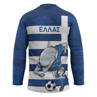 Greece Football Hockey Jersey Dolphin Mascot Grunge Style - Wonder Print Shop