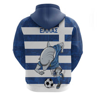 Greece Football Hoodie Dolphin Mascot Grunge Style - Wonder Print Shop