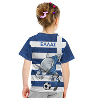Greece Football Kid T Shirt Dolphin Mascot Grunge Style - Wonder Print Shop