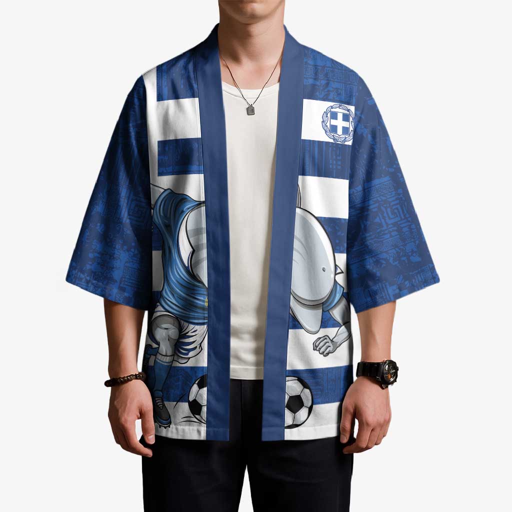 Greece Football Kimono Dolphin Mascot Grunge Style - Wonder Print Shop