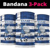 Greece Football Neck Gaiter Dolphin Mascot Grunge Style - Wonder Print Shop