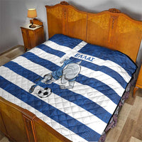 Greece Football Quilt Dolphin Mascot Grunge Style - Wonder Print Shop