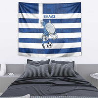 Greece Football Tapestry Dolphin Mascot Grunge Style - Wonder Print Shop