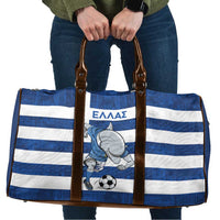 Greece Football Travel Bag Dolphin Mascot Grunge Style - Wonder Print Shop