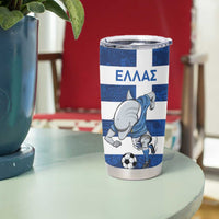 Greece Football Tumbler Cup Dolphin Mascot Grunge Style - Wonder Print Shop