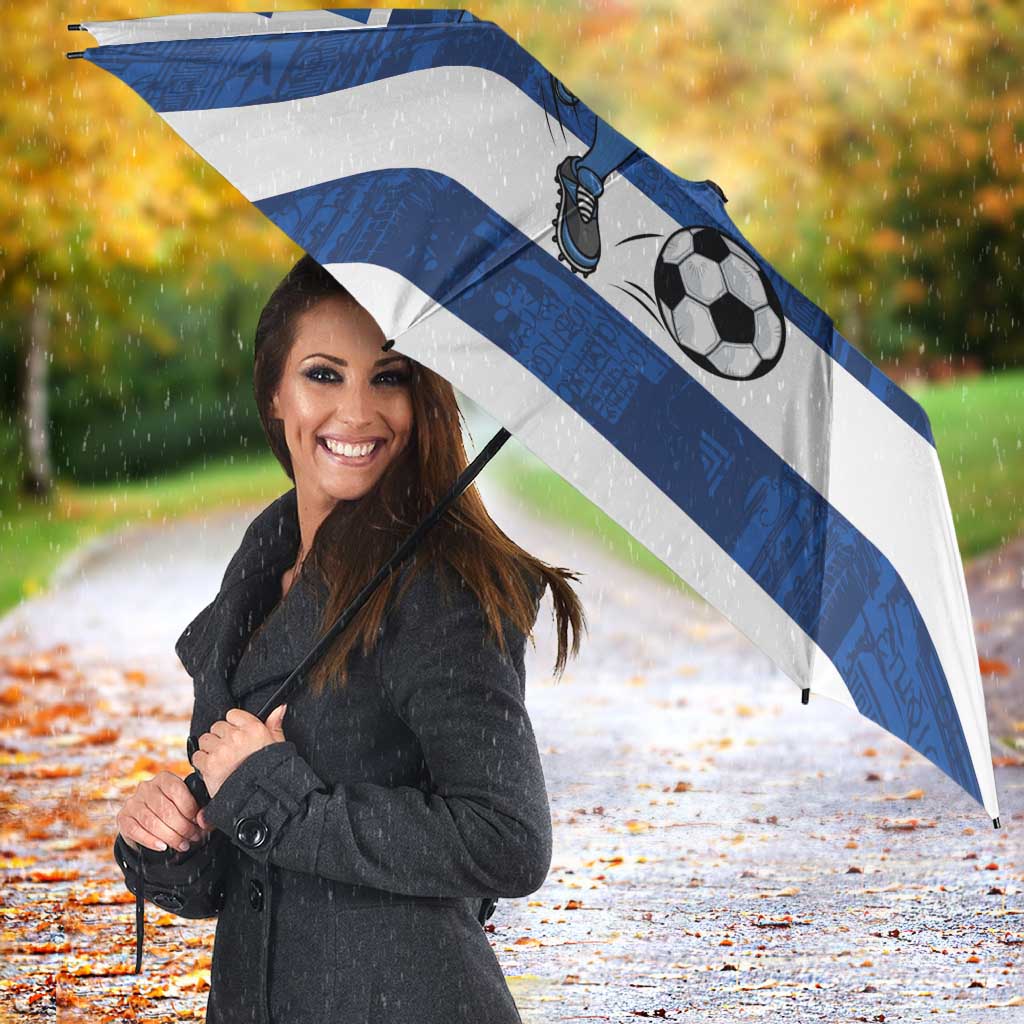 Greece Football Umbrella Dolphin Mascot Grunge Style - Wonder Print Shop