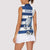 Greece Football Women Sleeveless Polo Shirt Dolphin Mascot Grunge Style - Wonder Print Shop