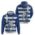 Greece Football Zip Hoodie Dolphin Mascot Grunge Style - Wonder Print Shop