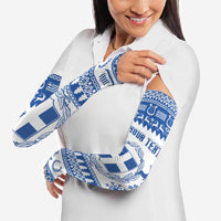 Personalized Christmas Greece Coat Of Arms Arm Sleeves Hellas Kala Christougena - Wonder Print Shop