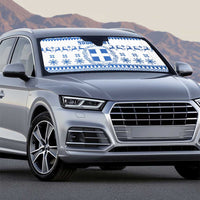 Personalized Christmas Greece Coat Of Arms Auto Sun Shade Hellas Kala Christougena - Wonder Print Shop