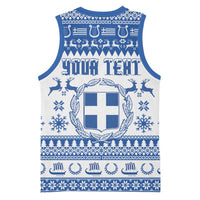 Personalized Christmas Greece Coat Of Arms Basketball Jersey Hellas Kala Christougena - Wonder Print Shop