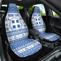 Personalized Christmas Greece Coat Of Arms Car Seat Cover Hellas Kala Christougena - Wonder Print Shop