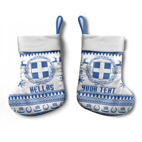 Personalized Christmas Greece Coat Of Arms Christmas Stocking Hellas Kala Christougena - Wonder Print Shop