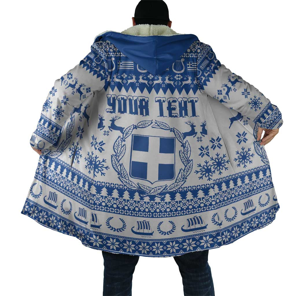 Personalized Christmas Greece Coat Of Arms Cloak Hellas Kala Christougena - Wonder Print Shop
