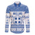 Personalized Christmas Greece Coat Of Arms Family Matching Long Sleeve Bodycon Dress and Hawaiian Shirt Hellas Kala Christougena - Wonder Print Shop