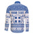 Personalized Christmas Greece Coat Of Arms Family Matching Long Sleeve Bodycon Dress and Hawaiian Shirt Hellas Kala Christougena - Wonder Print Shop