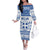 Personalized Christmas Greece Coat Of Arms Family Matching Off The Shoulder Long Sleeve Dress and Hawaiian Shirt Hellas Kala Christougena - Wonder Print Shop