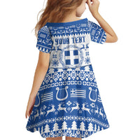 Personalized Christmas Greece Coat Of Arms Family Matching Summer Maxi Dress and Hawaiian Shirt Hellas Kala Christougena - Wonder Print Shop