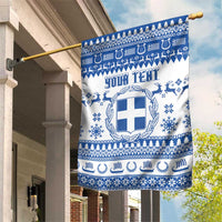 Personalized Christmas Greece Coat Of Arms Garden Flag Hellas Kala Christougena - Wonder Print Shop