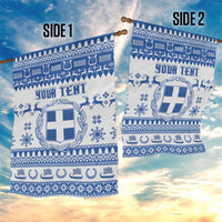 Personalized Christmas Greece Coat Of Arms Garden Flag Hellas Kala Christougena - Wonder Print Shop
