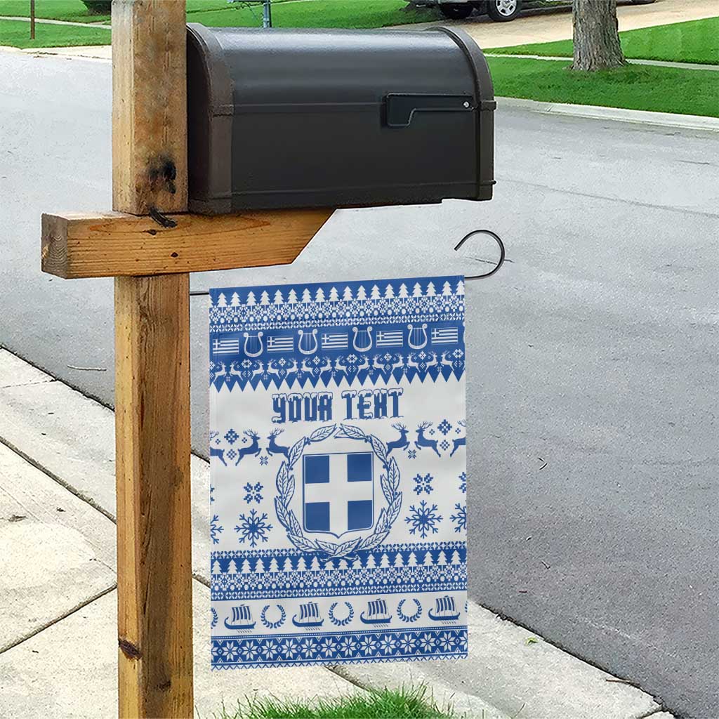 Personalized Christmas Greece Coat Of Arms Garden Flag Hellas Kala Christougena - Wonder Print Shop