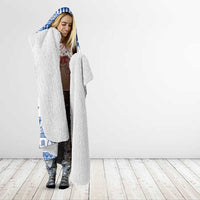 Personalized Christmas Greece Coat Of Arms Hooded Blanket Hellas Kala Christougena - Wonder Print Shop