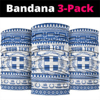 Personalized Christmas Greece Coat Of Arms Neck Gaiter Hellas Kala Christougena - Wonder Print Shop