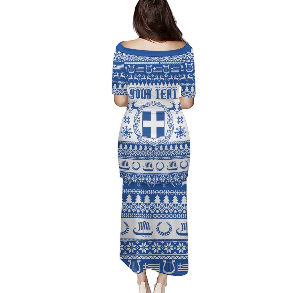 Personalized Christmas Greece Coat Of Arms Puletasi Hellas Kala Christougena - Wonder Print Shop