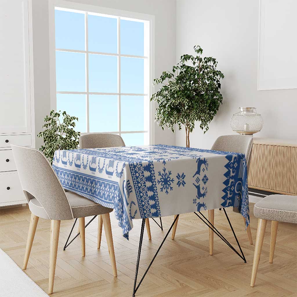 Personalized Christmas Greece Coat Of Arms Tablecloth Hellas Kala Christougena - Wonder Print Shop