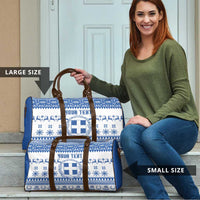 Personalized Christmas Greece Coat Of Arms Travel Bag Hellas Kala Christougena - Wonder Print Shop