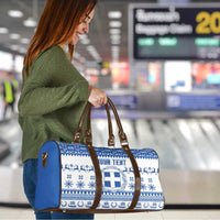 Personalized Christmas Greece Coat Of Arms Travel Bag Hellas Kala Christougena - Wonder Print Shop