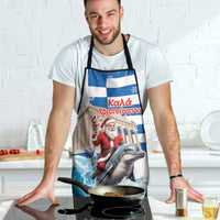 Greece Christmas Apron Santa Claus Riding Dolphin - Wonder Print Shop
