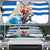 Greece Christmas Auto Sun Shade Santa Claus Riding Dolphin - Wonder Print Shop