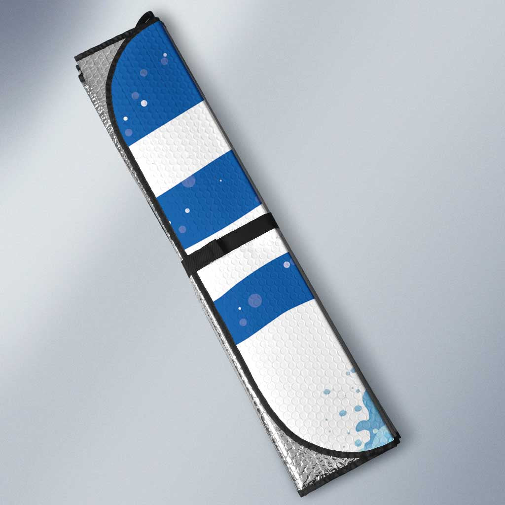 Greece Christmas Auto Sun Shade Santa Claus Riding Dolphin - Wonder Print Shop