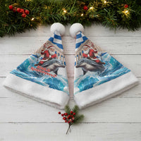Greece Christmas Santa Hat Santa Claus Riding Dolphin - Wonder Print Shop
