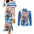 Greece Christmas Couples Matching Mermaid Dress and Long Sleeve Button Shirt Santa Claus Riding Dolphin - Wonder Print Shop