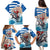 Greece Christmas Family Matching Puletasi and Hawaiian Shirt Santa Claus Riding Dolphin - Wonder Print Shop