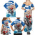 Greece Christmas Family Matching Summer Maxi Dress and Hawaiian Shirt Santa Claus Riding Dolphin - Wonder Print Shop