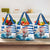 Greece Christmas Grocery Bag Santa Claus Riding Dolphin - Wonder Print Shop