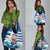 Greece Christmas Grocery Bag Santa Claus Riding Dolphin - Wonder Print Shop
