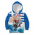 Greece Christmas Kid Hoodie Santa Claus Riding Dolphin - Wonder Print Shop