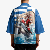 Greece Christmas Kimono Santa Claus Riding Dolphin - Wonder Print Shop