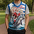 Greece Christmas Knitted V-Neck Vest Santa Claus Riding Dolphin - Wonder Print Shop