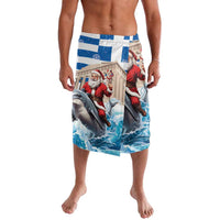 Greece Christmas Lavalava Santa Claus Riding Dolphin - Wonder Print Shop