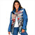 Greece Christmas Padded Jacket Santa Claus Riding Dolphin - Wonder Print Shop