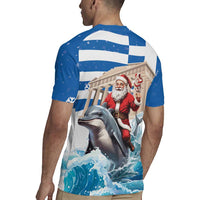 Greece Christmas Rugby Jersey Santa Claus Riding Dolphin - Wonder Print Shop